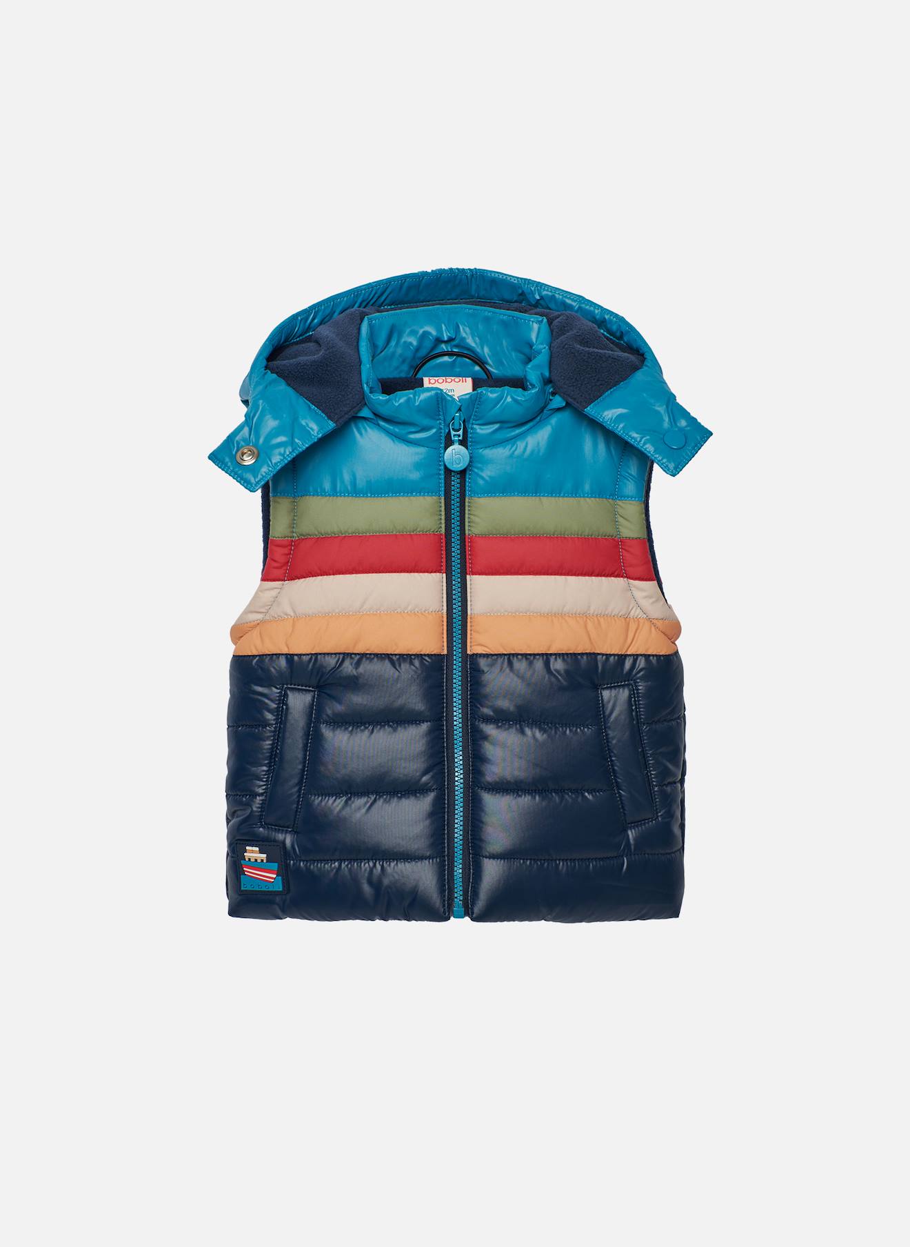 Gilet Garçon En Tissu Technique Bleu