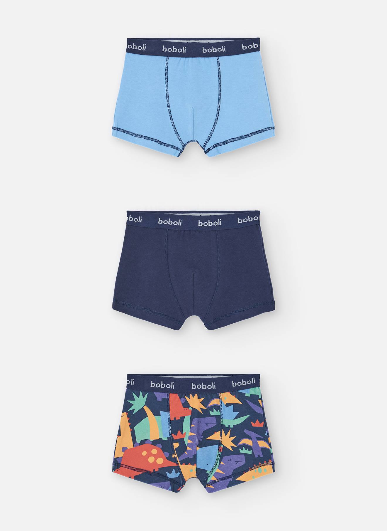 Boxers En Maille Dinosaures Multicolore
