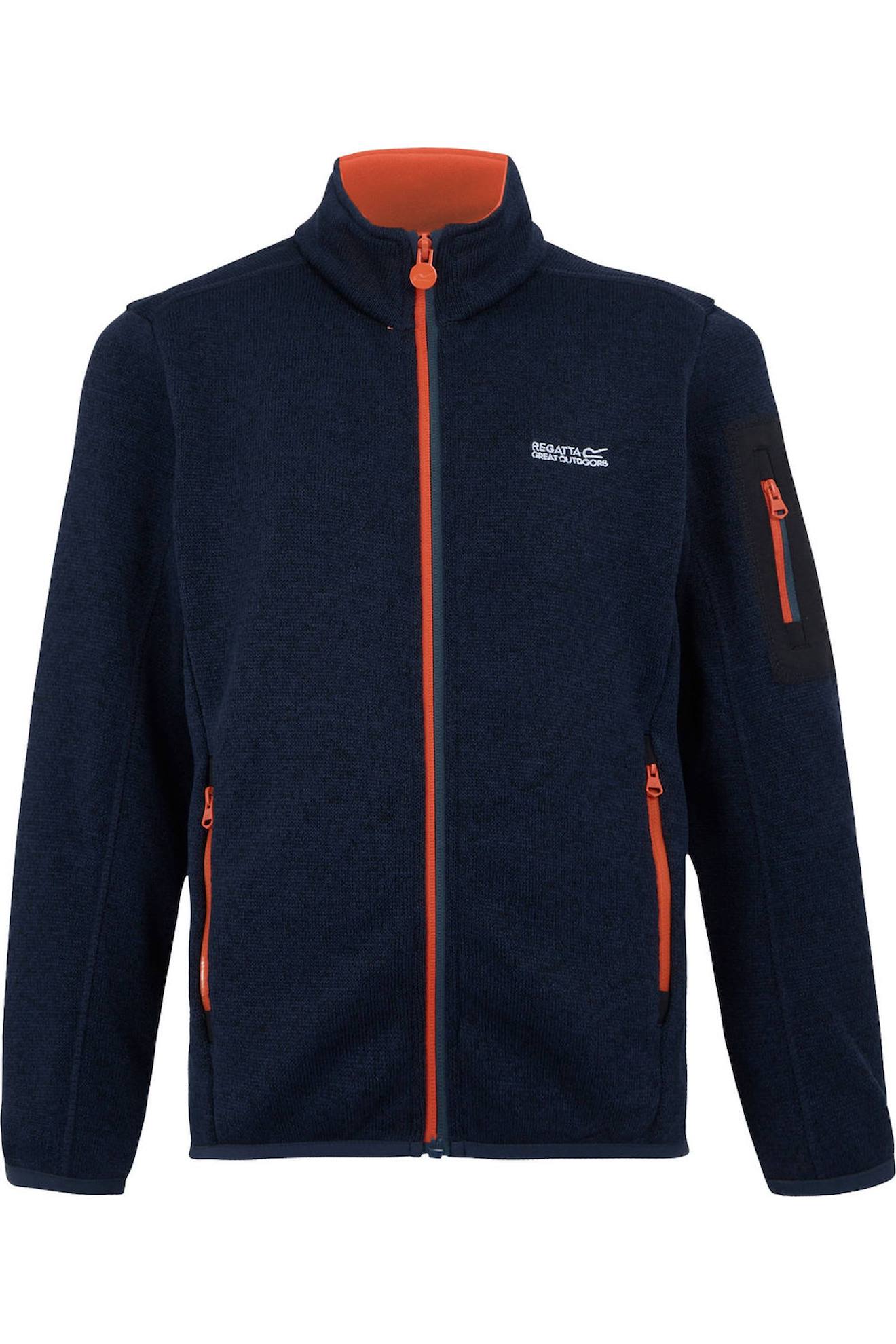 Veste Polaire Enfant Newhill Bleu Nuit / Orange Sanguine