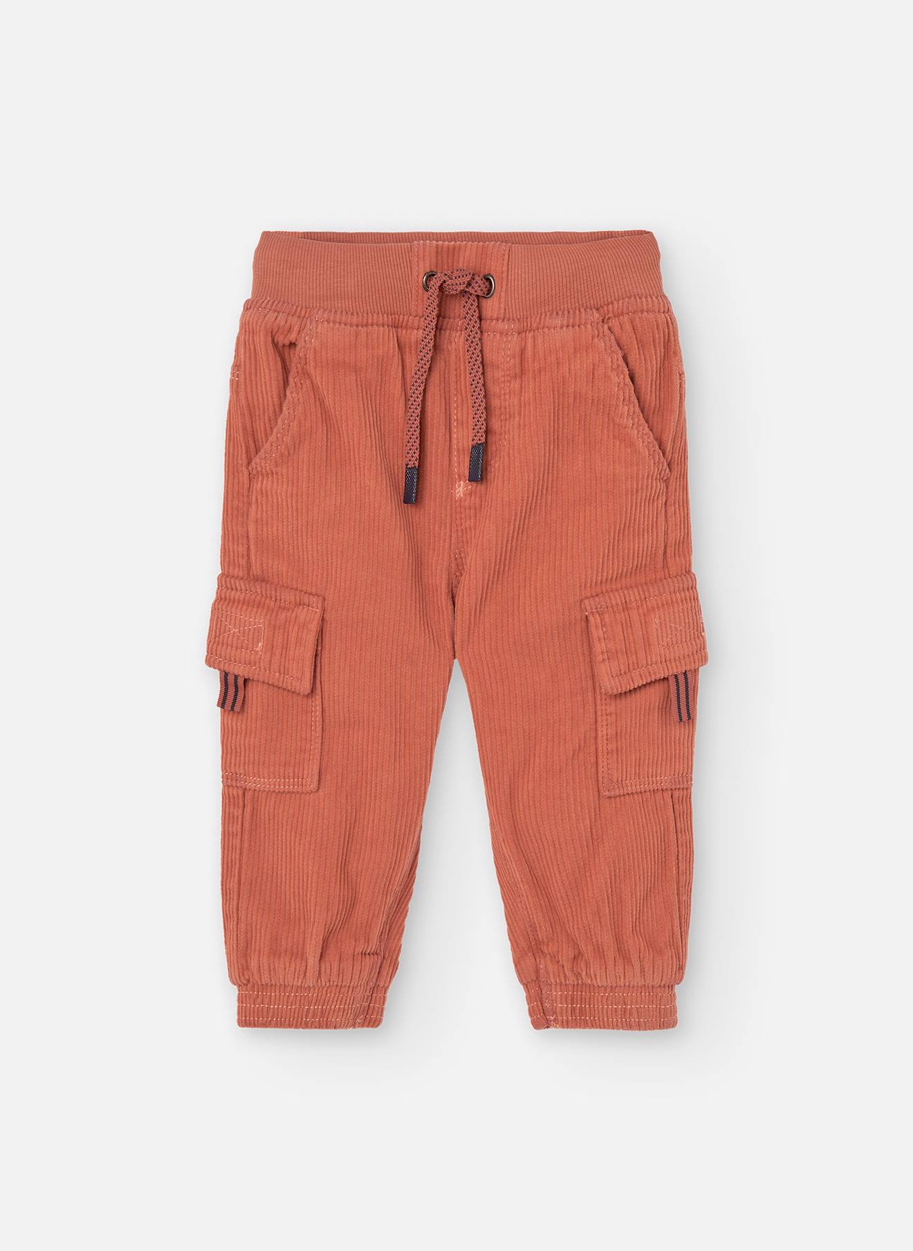 Pantalon Cargo Garçon Maille Orange
