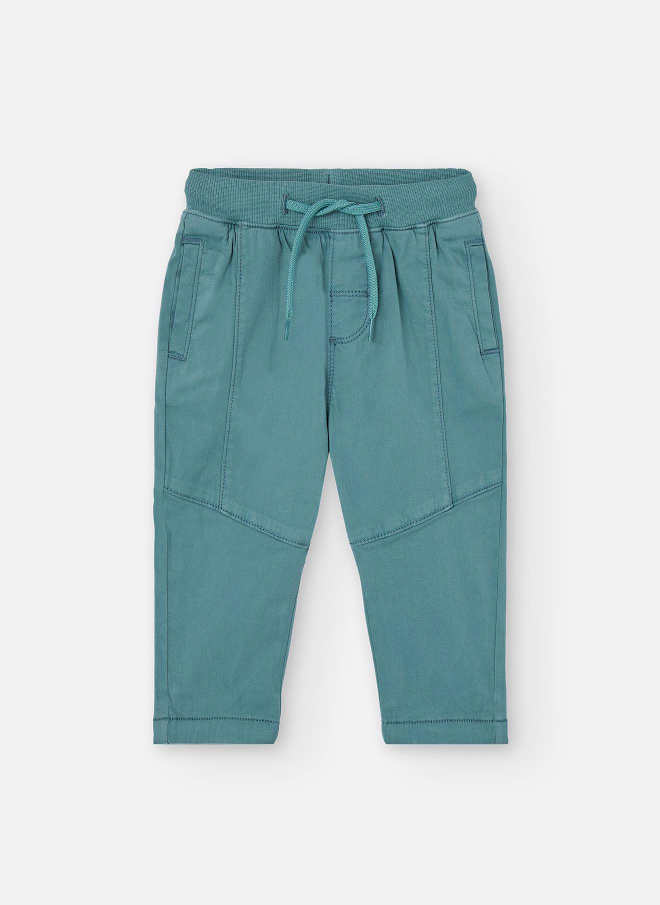 Pantalon Garçon Maille Élastique Vert