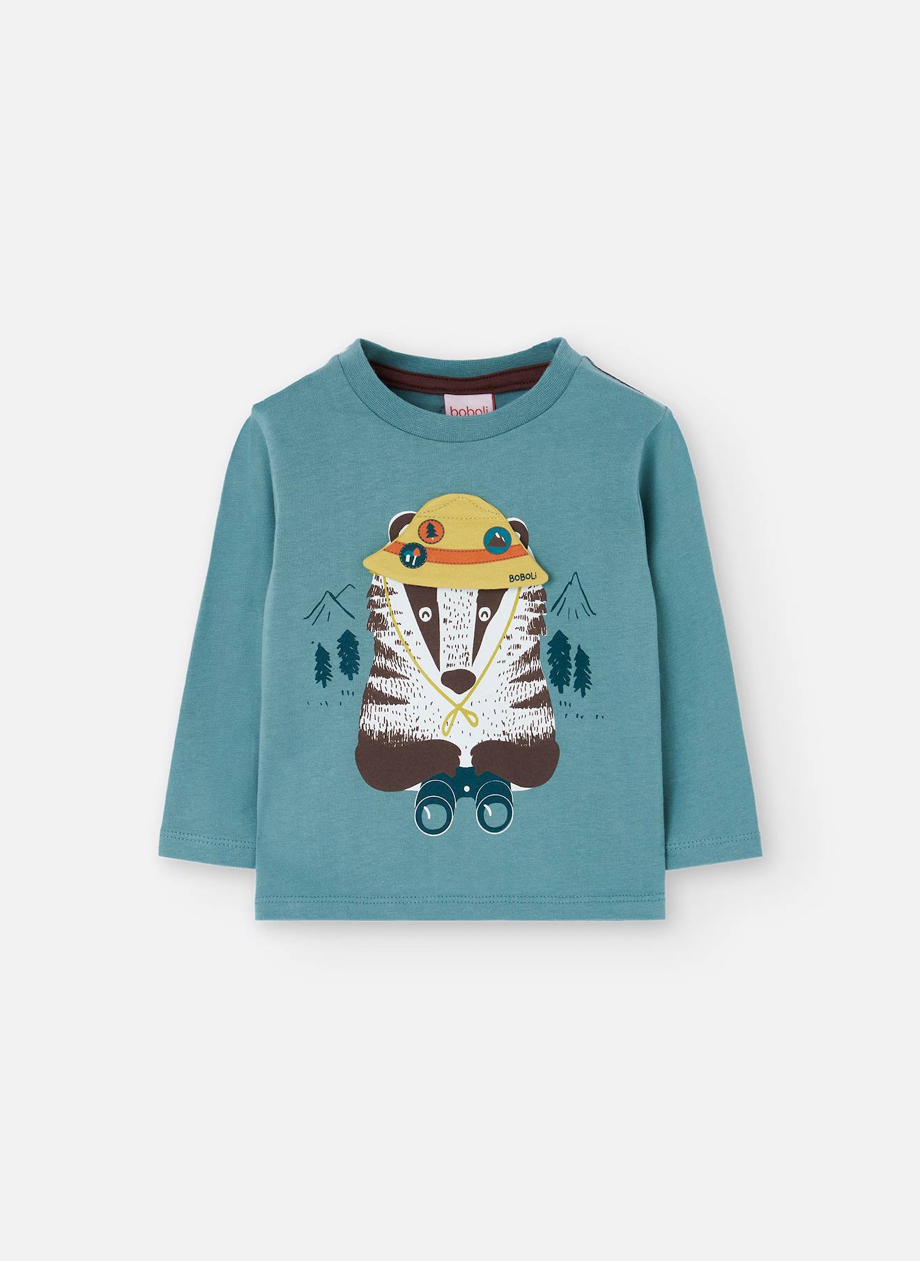 T-shirt Garçon Maille Animal Vert