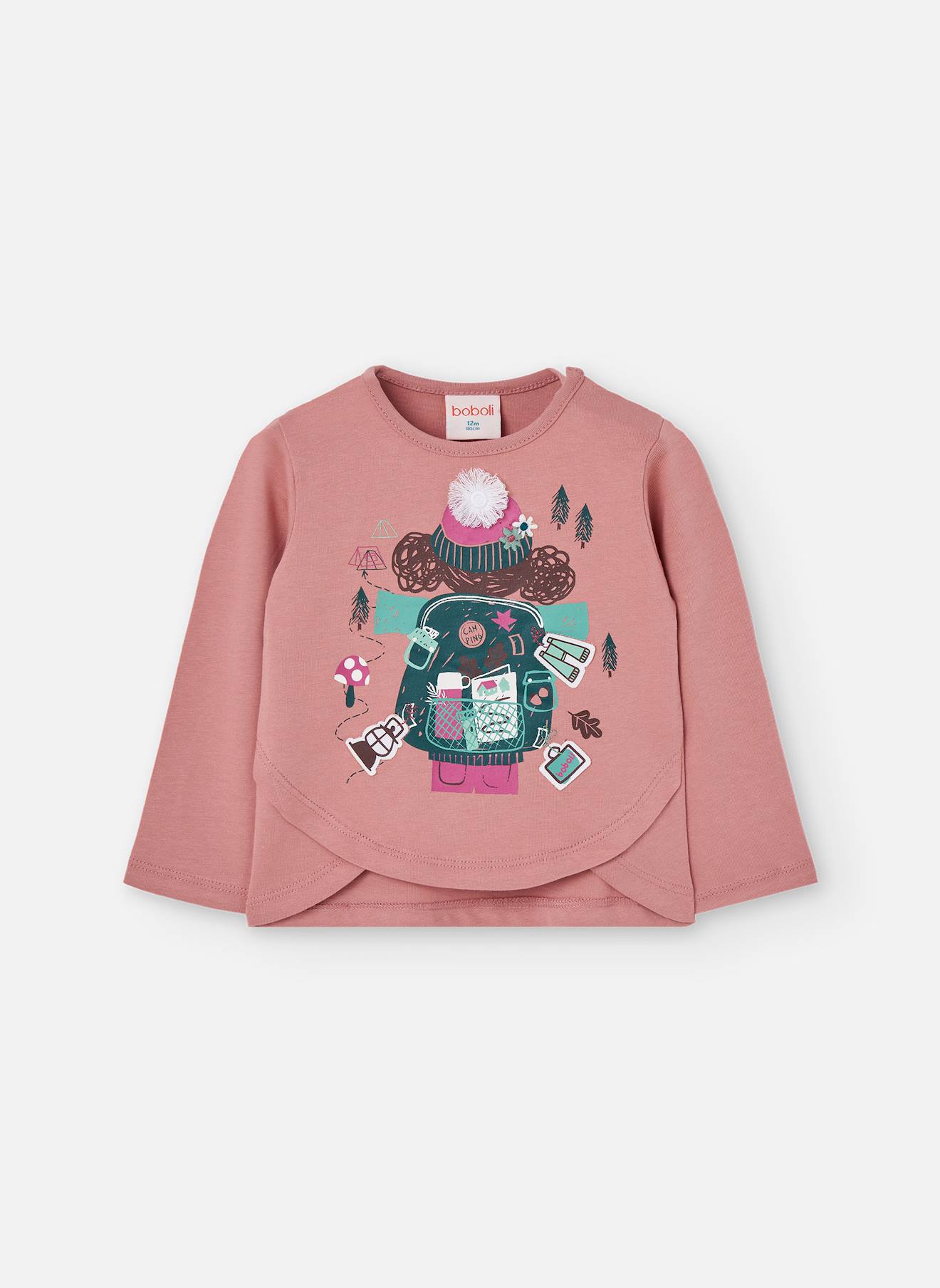 T-shirt Fille En Coton Rose