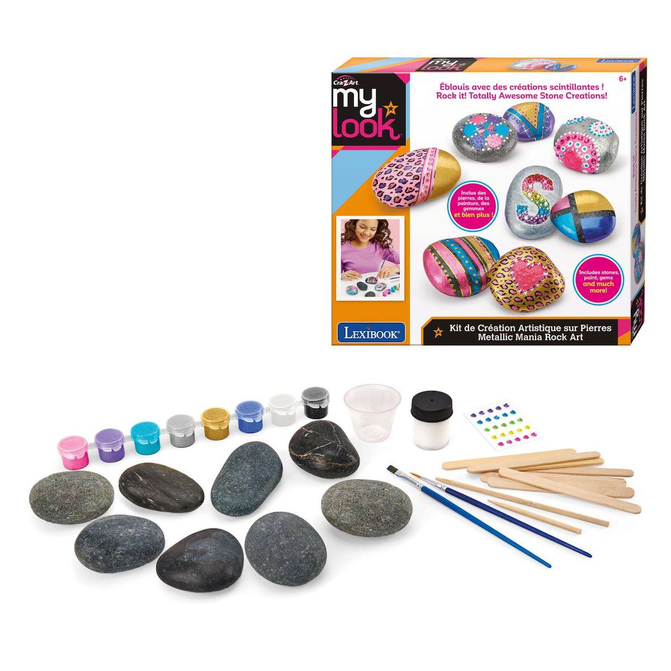 Kit De Création Artistique Sur Pierres Avec Effet Métallique Multicolore