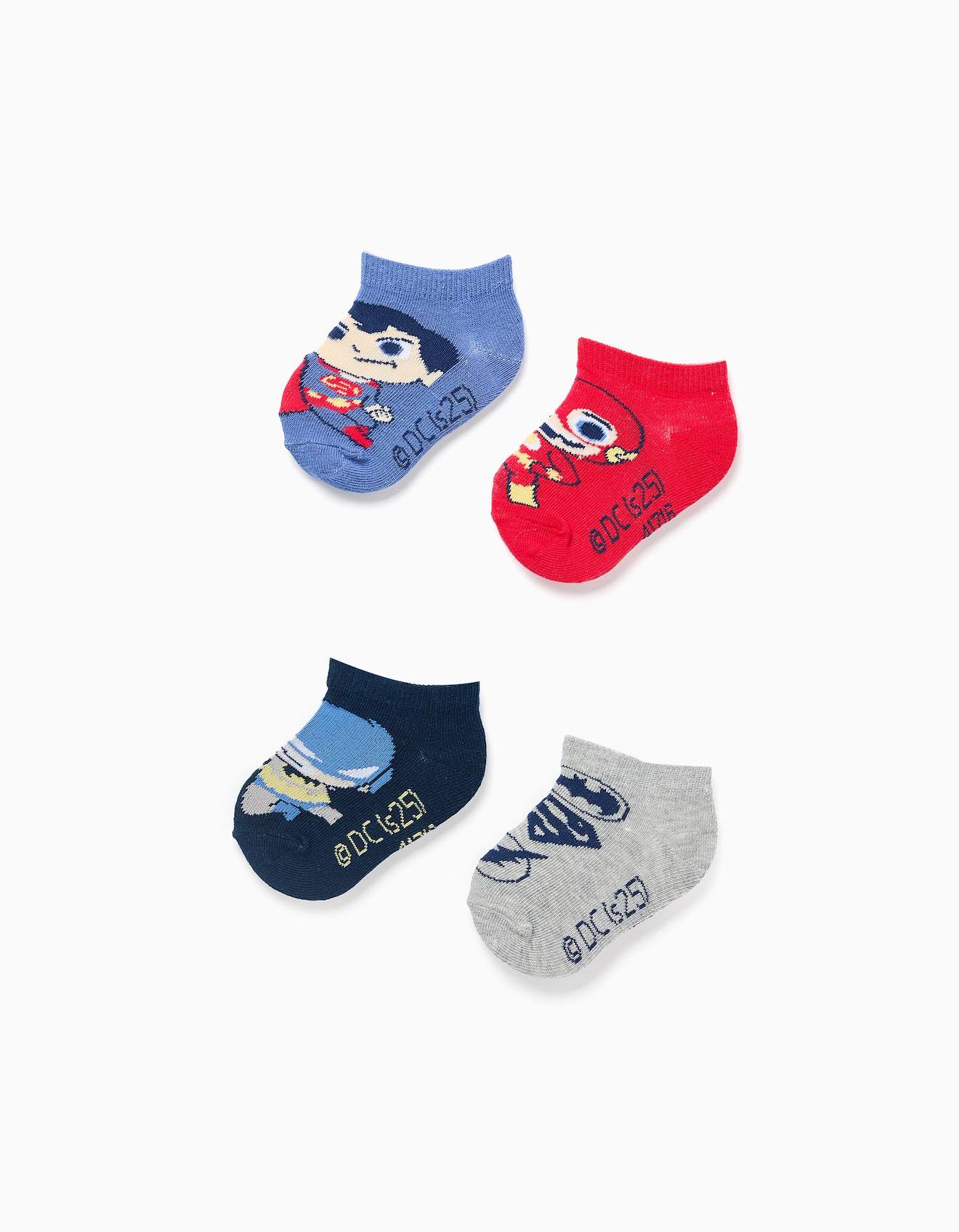 Pack 4 Paires De Socquettes Super Friends Superman Multicolore
