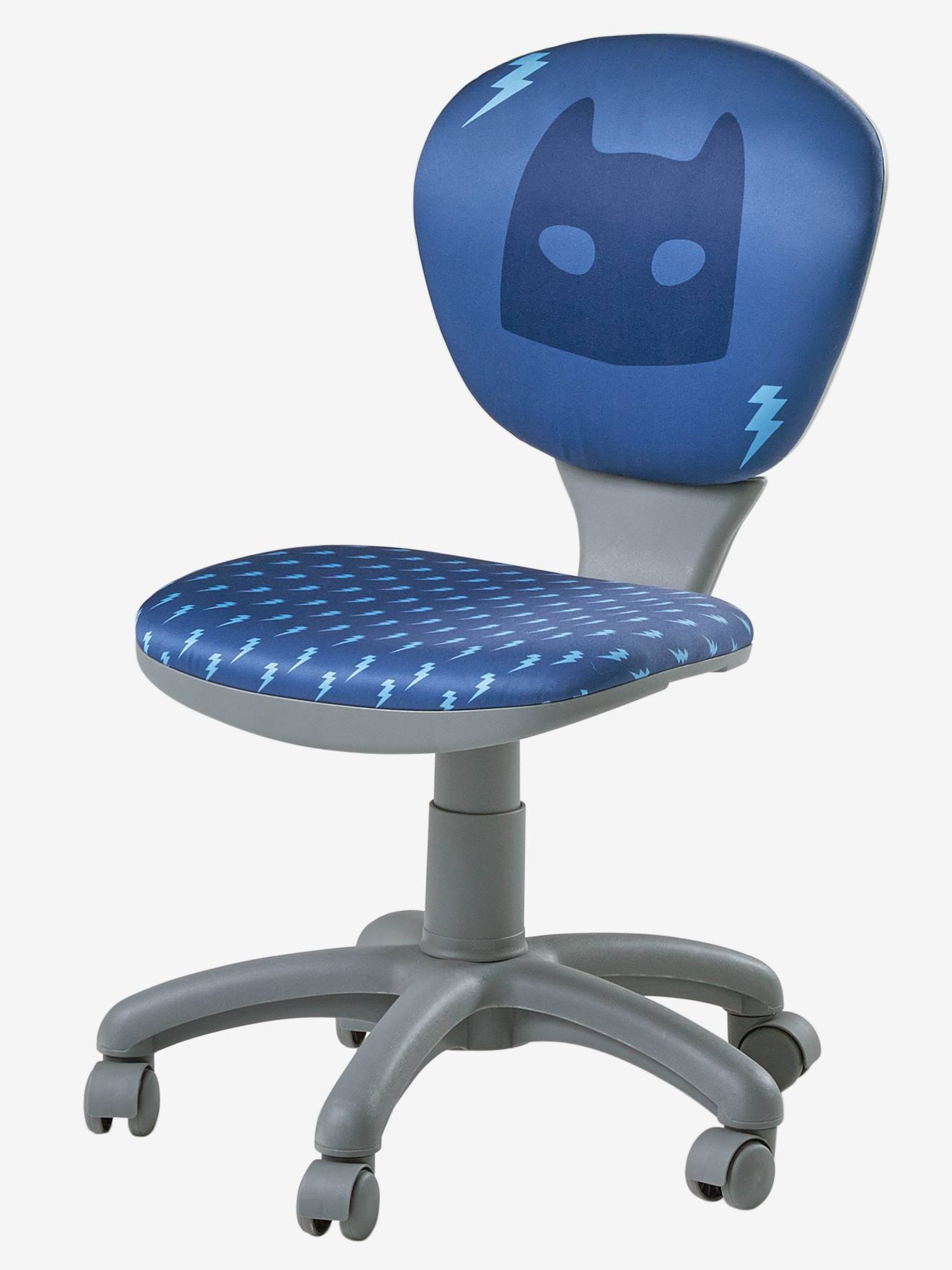 Chaise de bureau à roulettes enfant Super-héros bleu