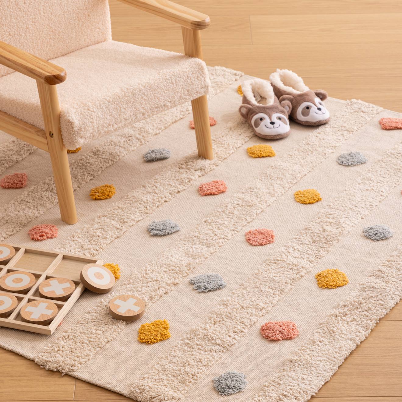Tapis En Coton Tufté - Arlequin Multicolore