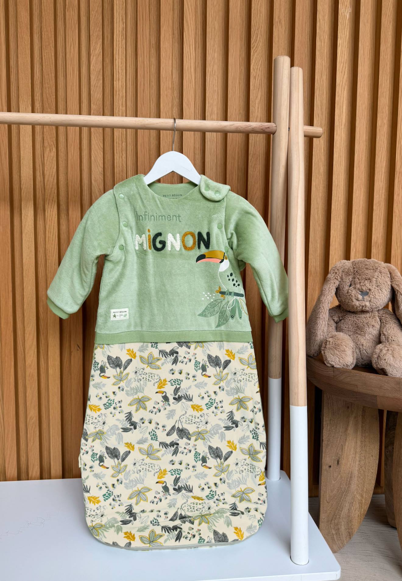 Gigoteuse D'hiver En Velours Avec Manches Amovibles Boavista Vert