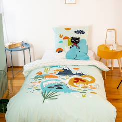 Linge de maison et décoration-Parure de lit coton réversible
