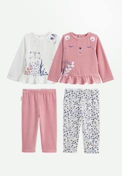 Bébé-Pyjama, surpyjama-Lot de 2 pyjamas bébé 2 pièces en velours céleste