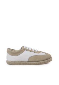 Chaussures-Baskets lin et suède combinées