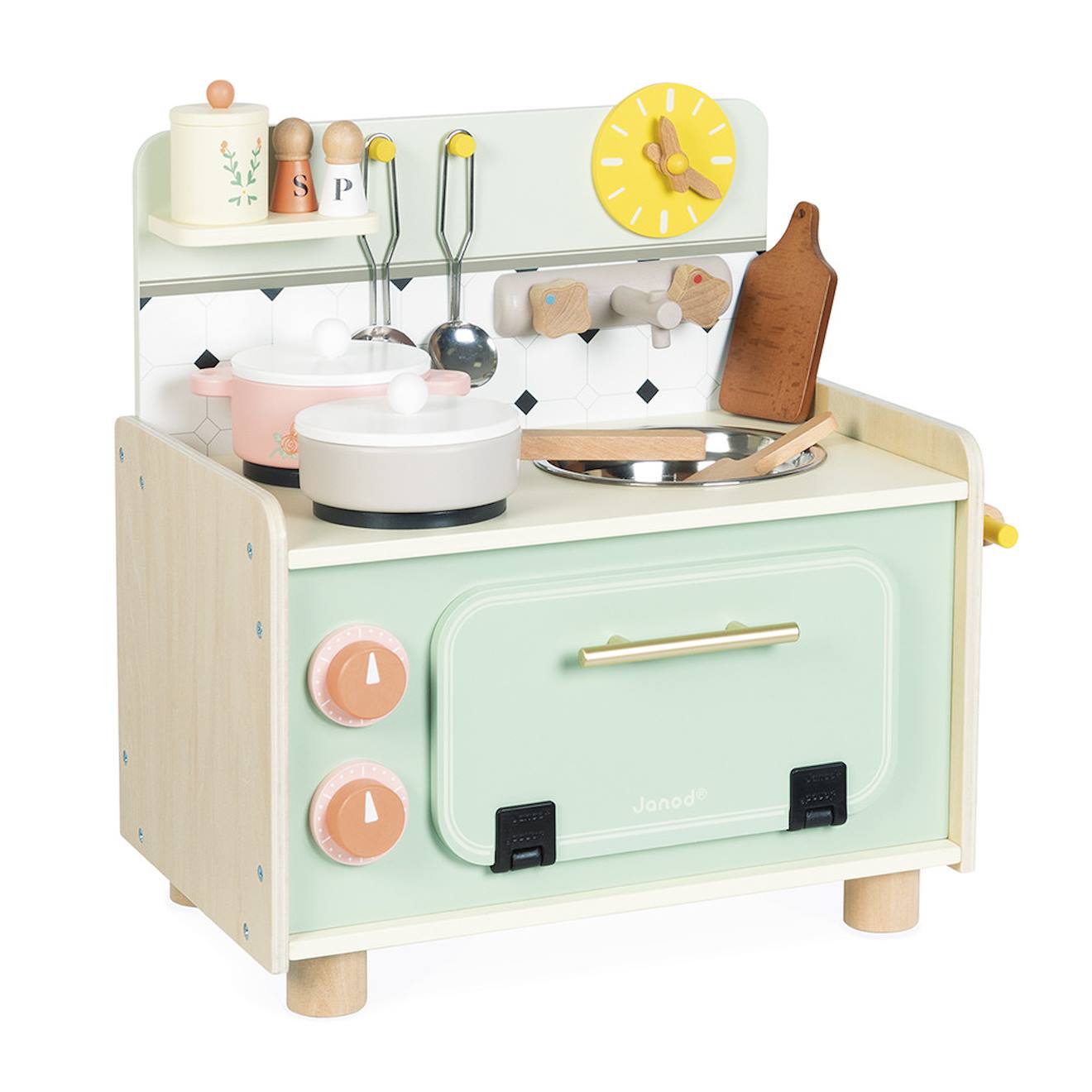 Petite Cuisine En Bois Fsc Kitchenette Vert
