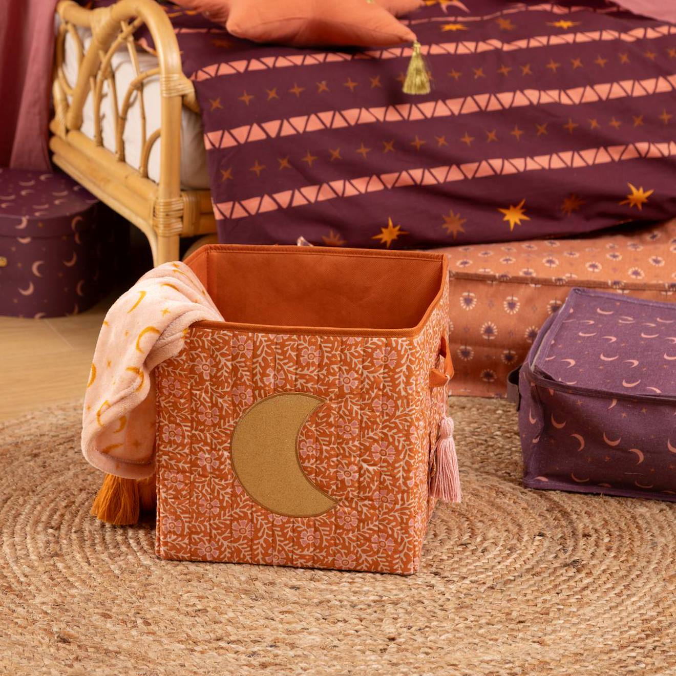 Panier De Rangement Intissé - Bella Orange