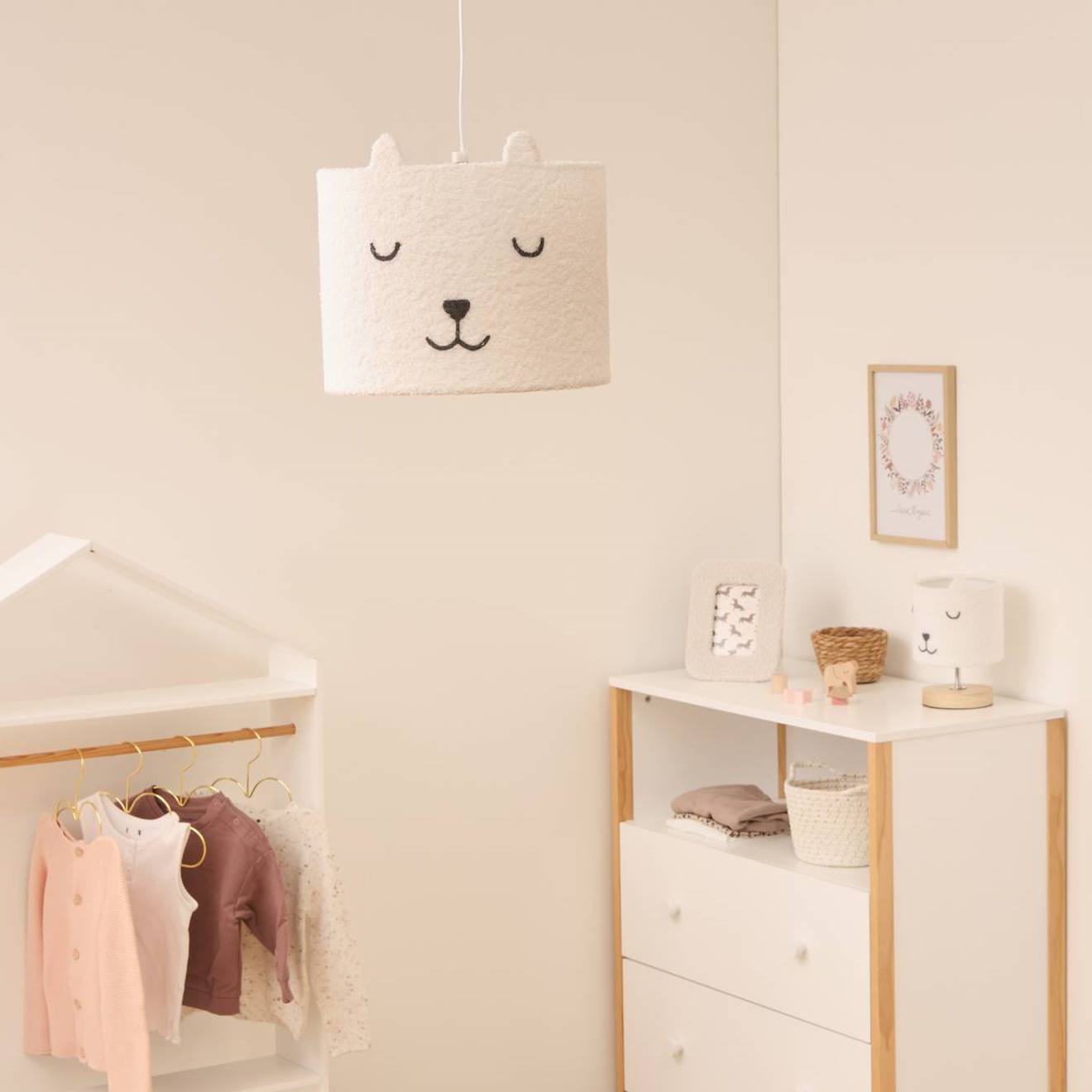Suspension Bouclette Motif Animal - Toxey Blanc (Atmosphera) - Couverture