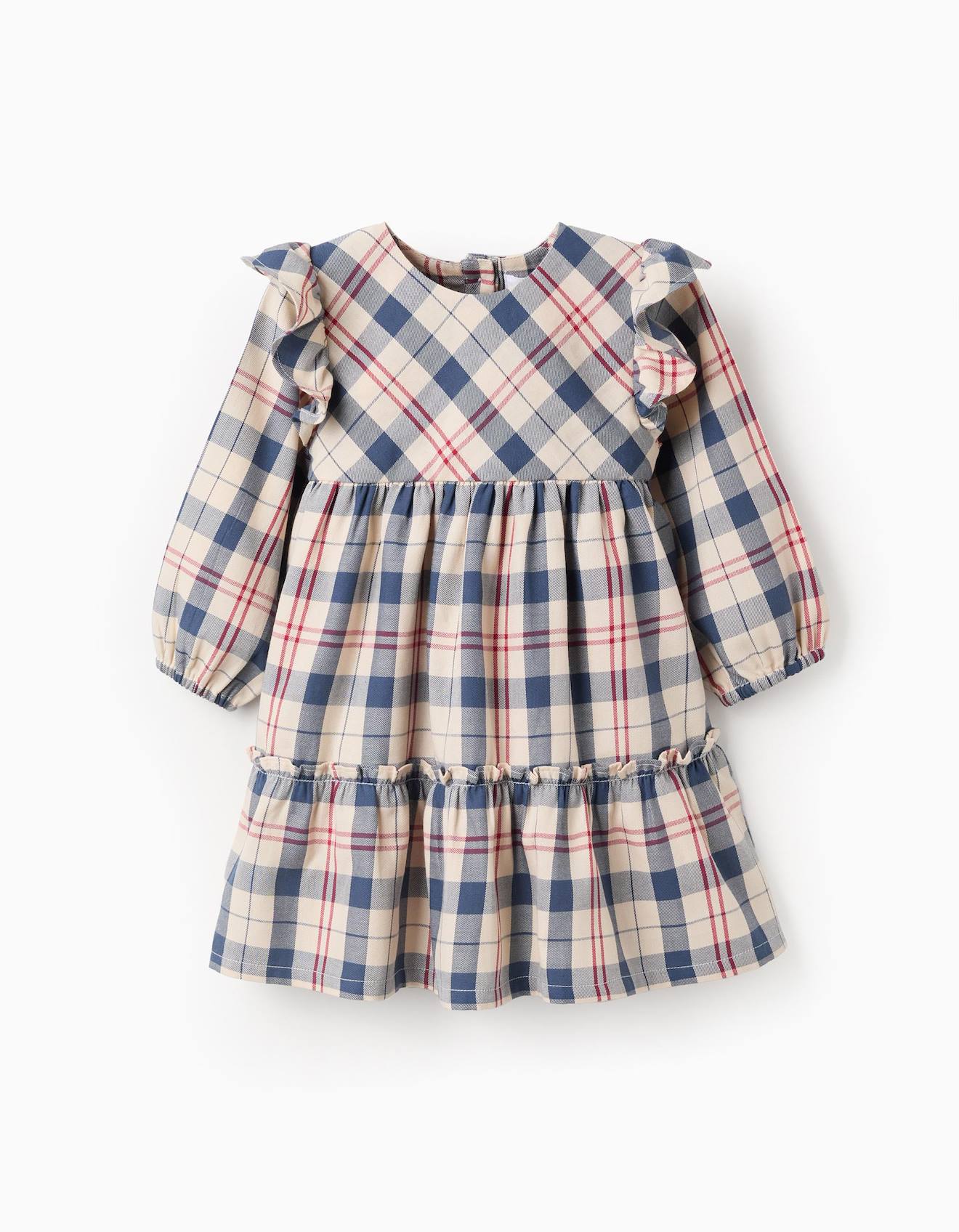 Robe En Coton À Carreaux Brothers & Sisters Beige Clair