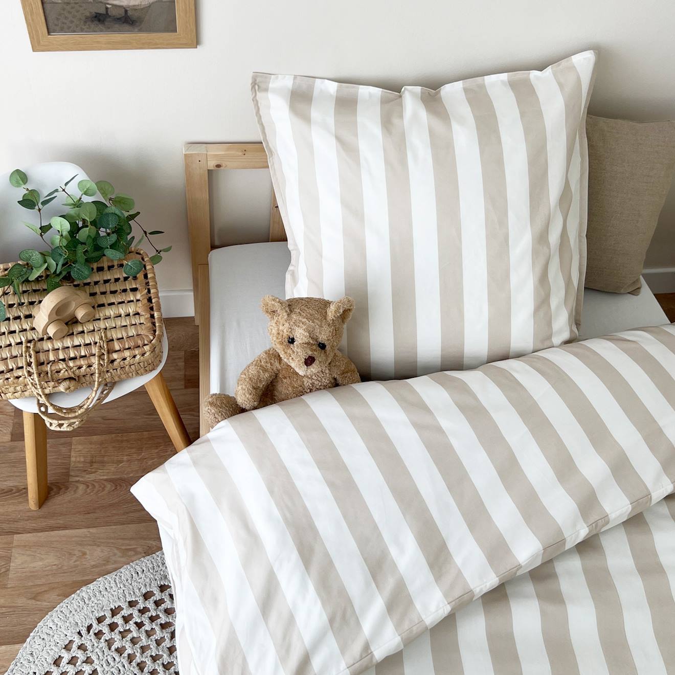 Parure De Lit Percale Coton Bio Solal Beige