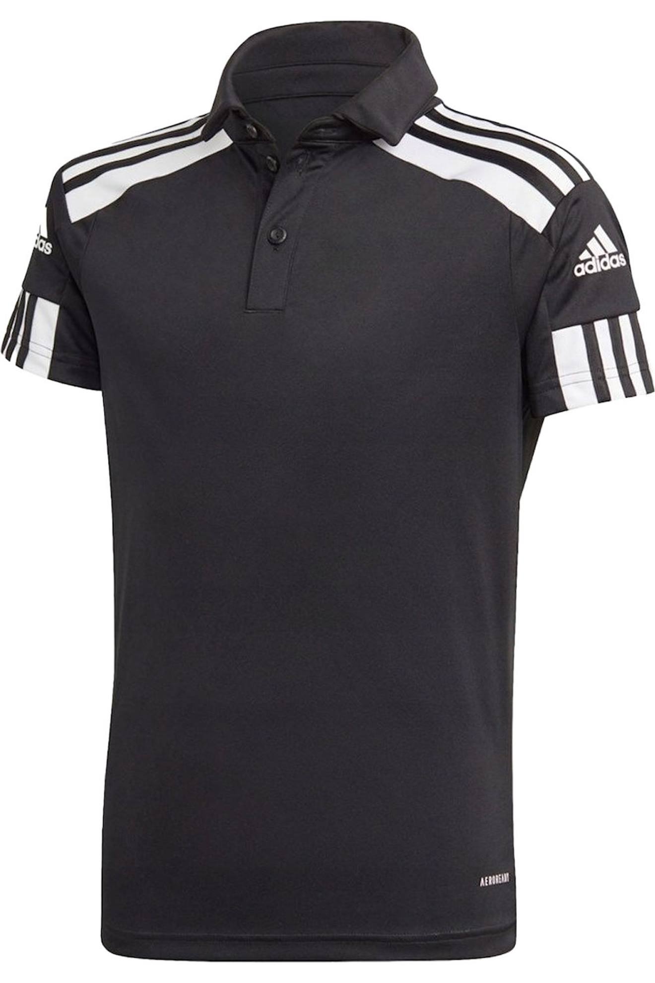 Polo Enfant Manches Courtes À Bandes - Squadra Noir