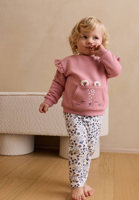 Bébé-Ensemble bébé sweat et legging en molleton céleste