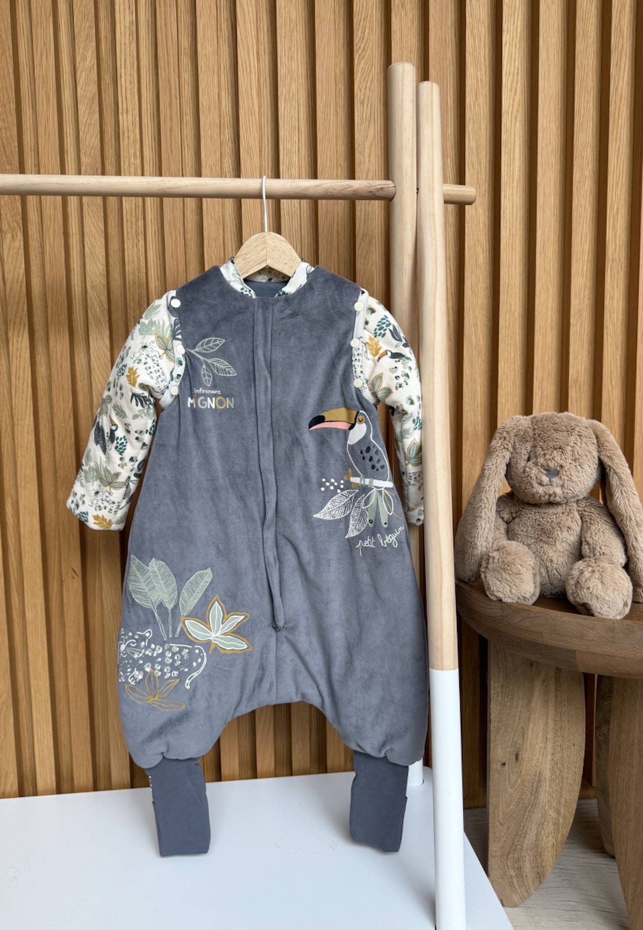 Turbulette D'hiver Avec Pieds Retroussables Et Manches Amovibles Boavista Gris