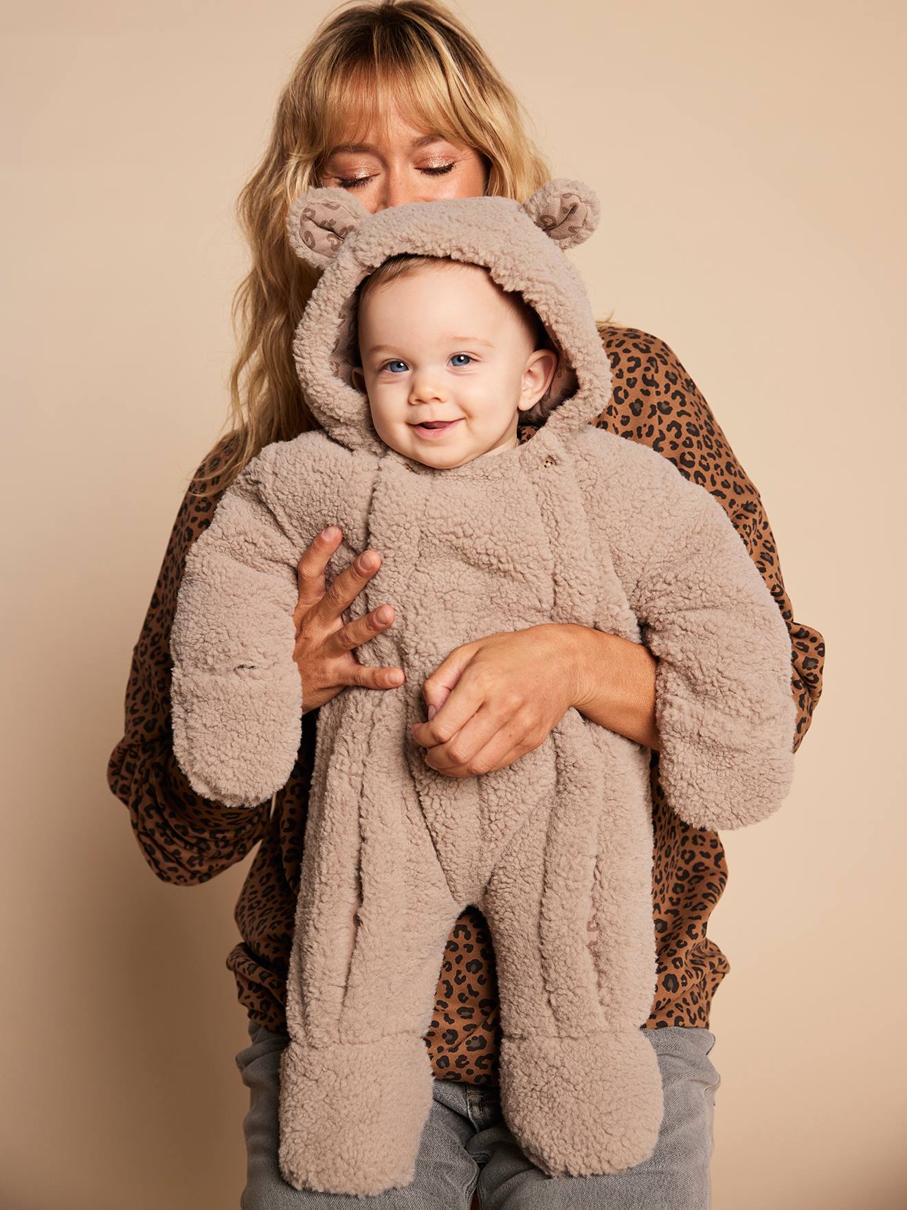 Combipilote mixte doublée léopard capsule famille taupe