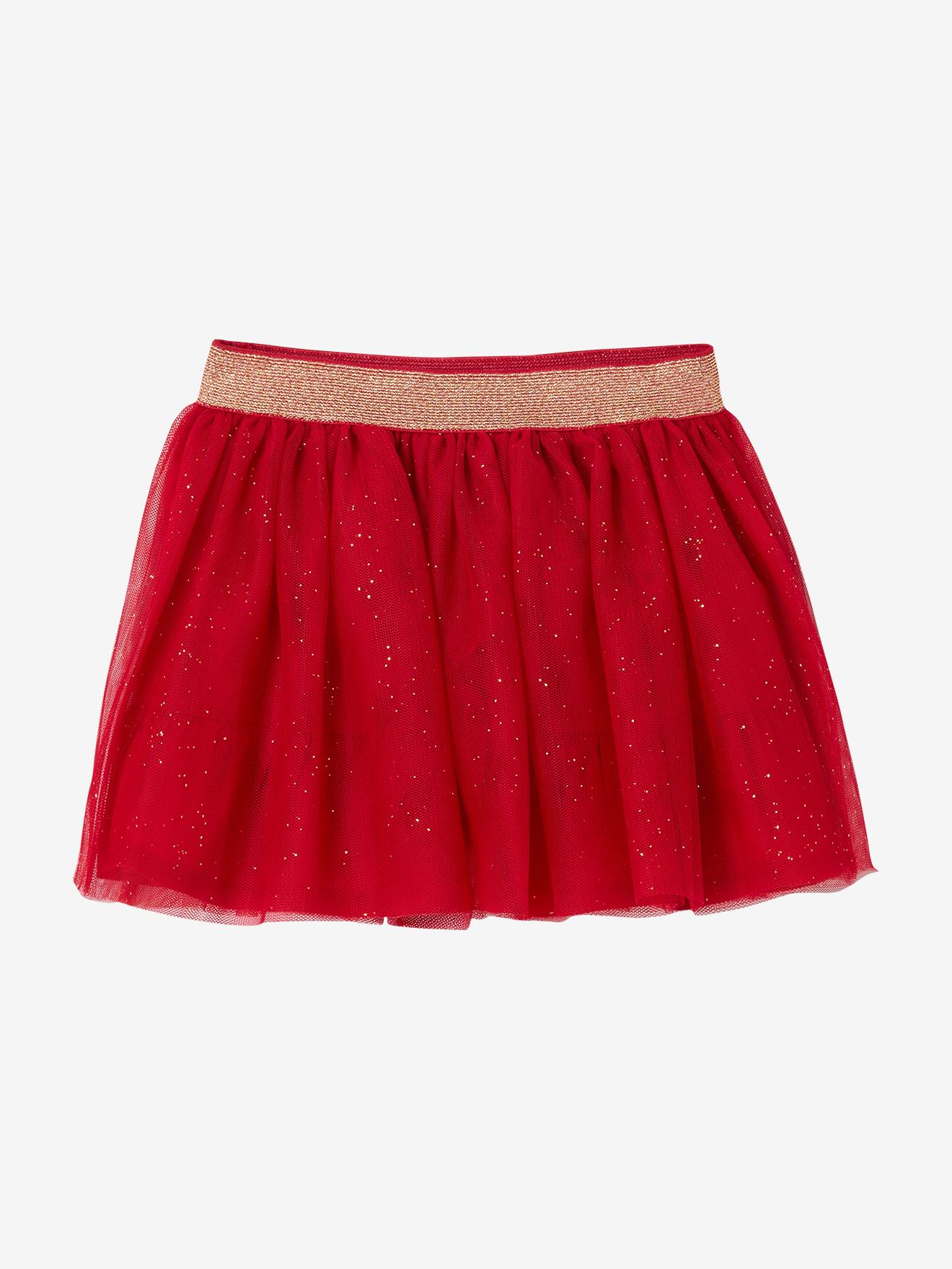 Ensemble Fête Bébé Fille - T-shirt étoilé Glitter + Jupon En Tulle Irisé - Taille 60 Cm - Cadeau Idéal Noël, Anniversaire