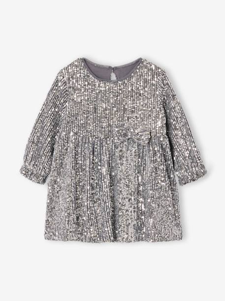 Robe Cérémonie à Sequins Fille écru