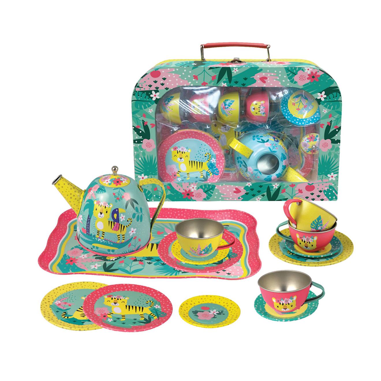 Valisette Dinette En Métal Tigresse Multicolore