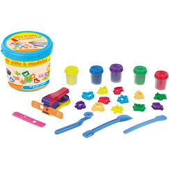 Jouet-Kit Seau garni de pâte à modeler -  17 accessoires