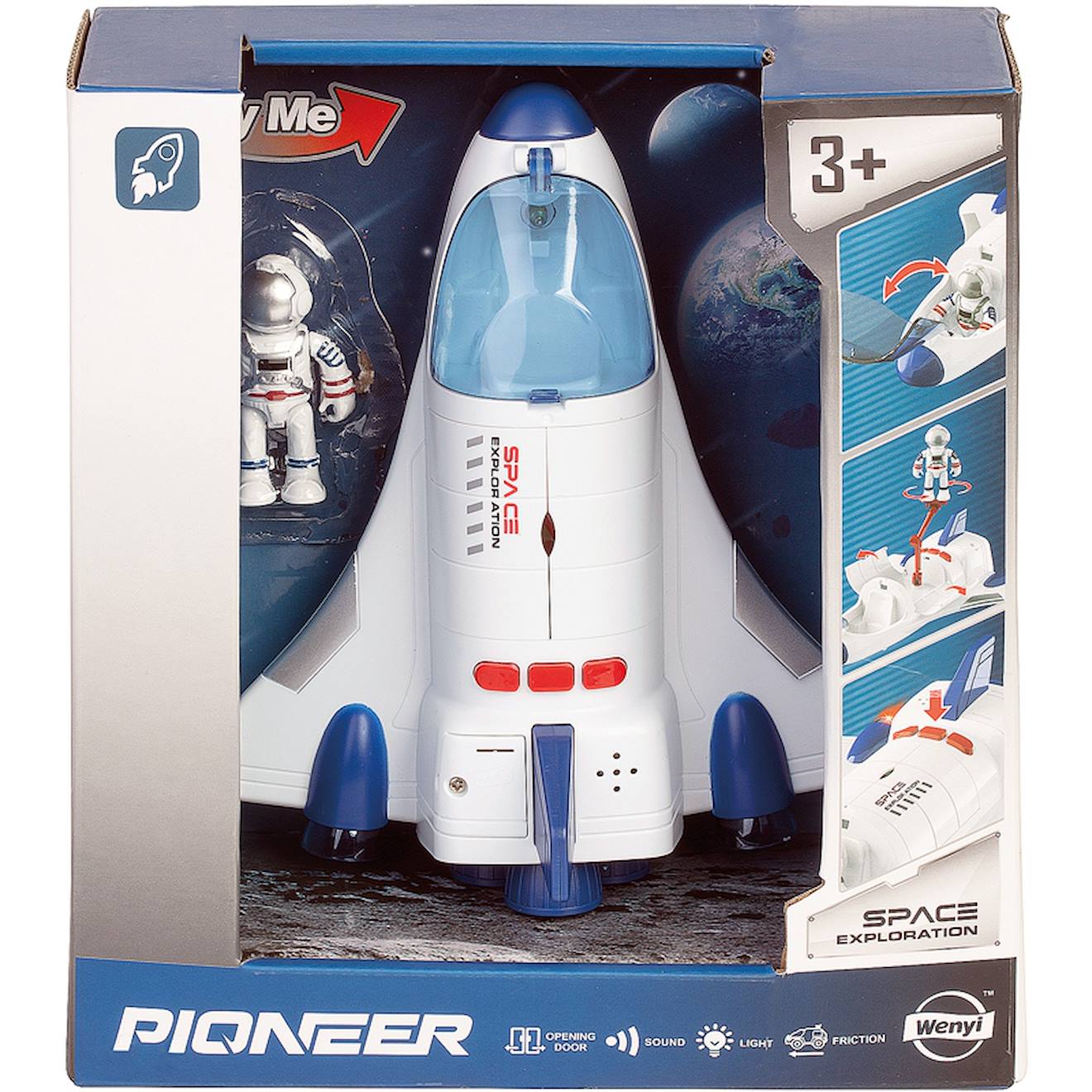Jouet Fusée Spatiale 8 En 1 Pour Enfants 3-8 Ans – Avec Effets Lumineux Et Sonores – Navette, Astronautes, Satellite – Cadeau Garçon Et Fille - 2