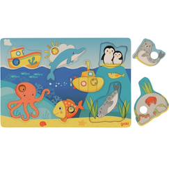 -Puzzle avec images cachées - animaux marins