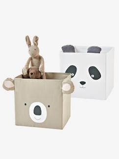 Collection meubles à cases-Lot de 2 bacs de rangement Panda Koala