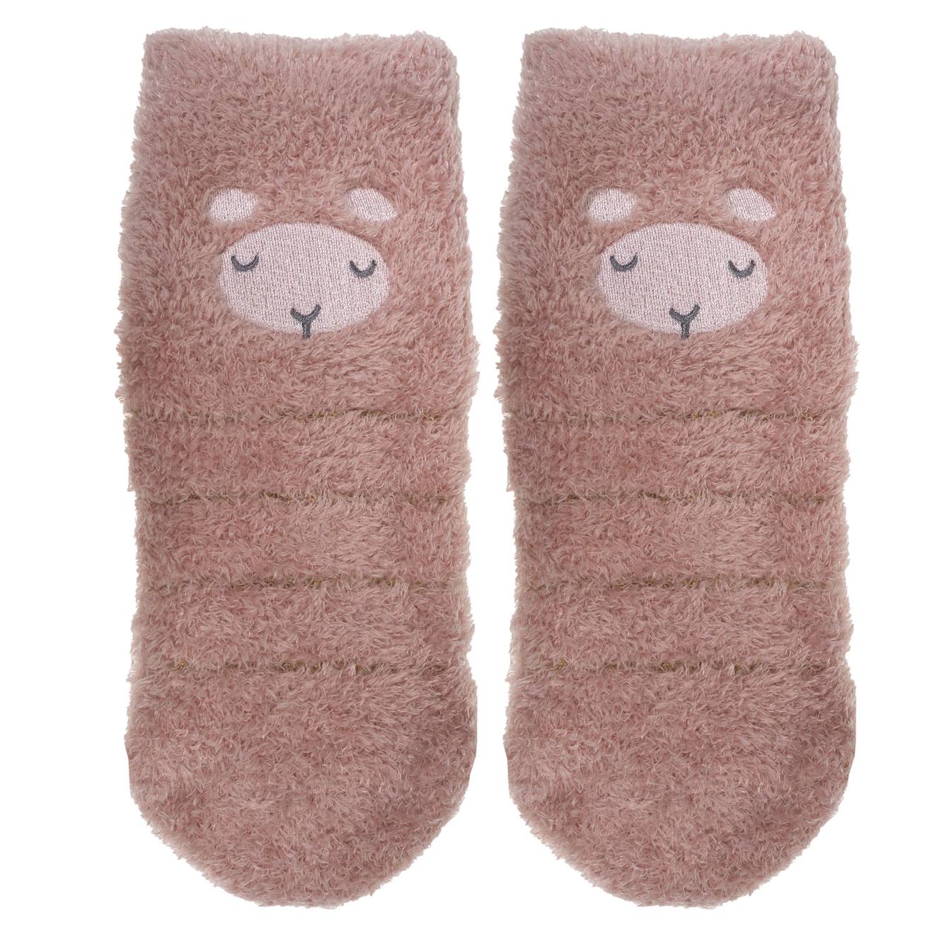 Chaussettes Mi-hautes Antidérapantes Fille Mouton Blush 5/8 Ans Blush