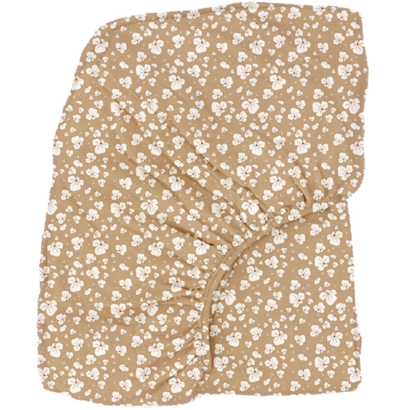 Drap Housse Indian Summer (60 X 120 Cm) Beige Foncé, Blanc (Zakuw) - Image 1
