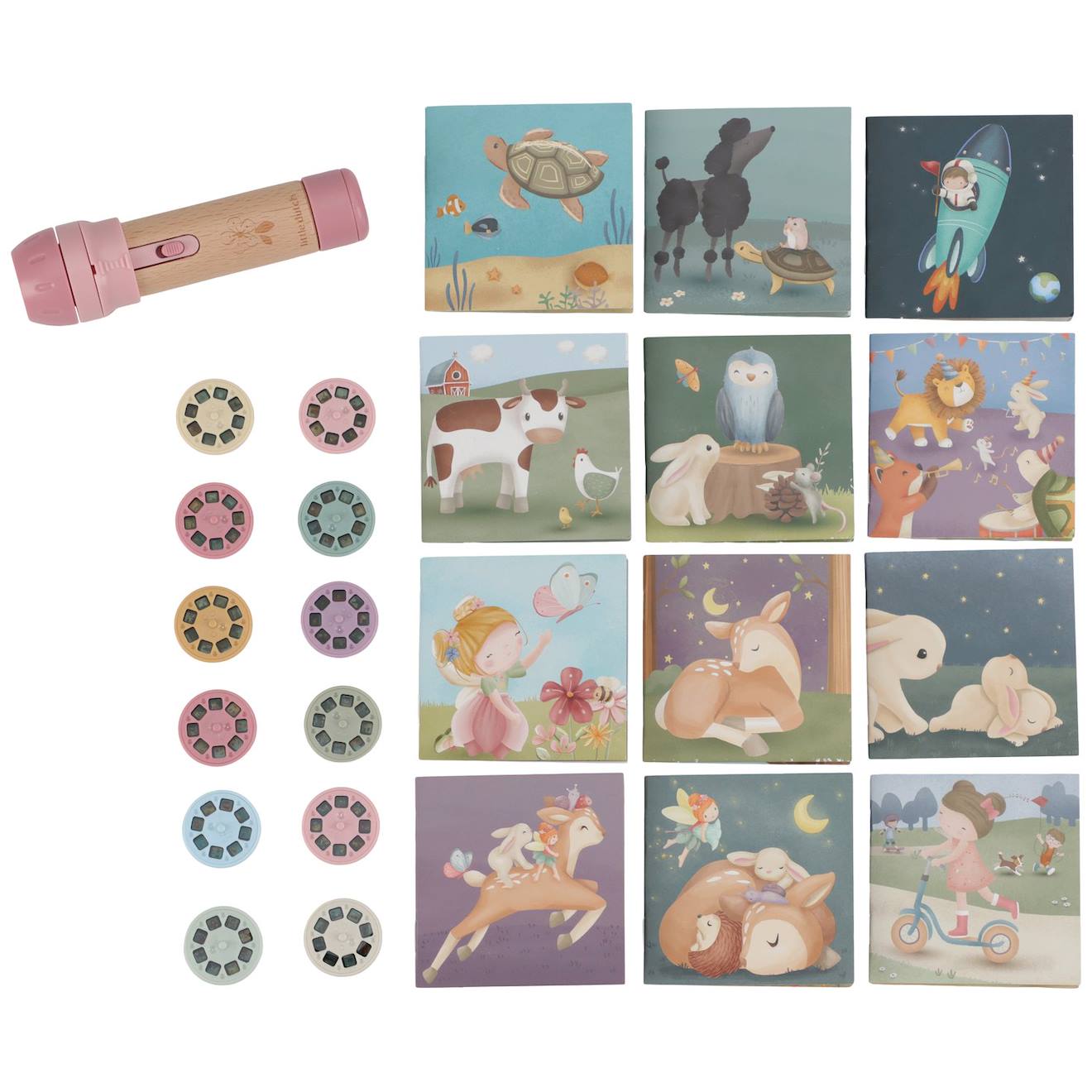 Coffret Lampe À Histoires Fairy Garden Rose, Bois (Little Dutch) - Image 1