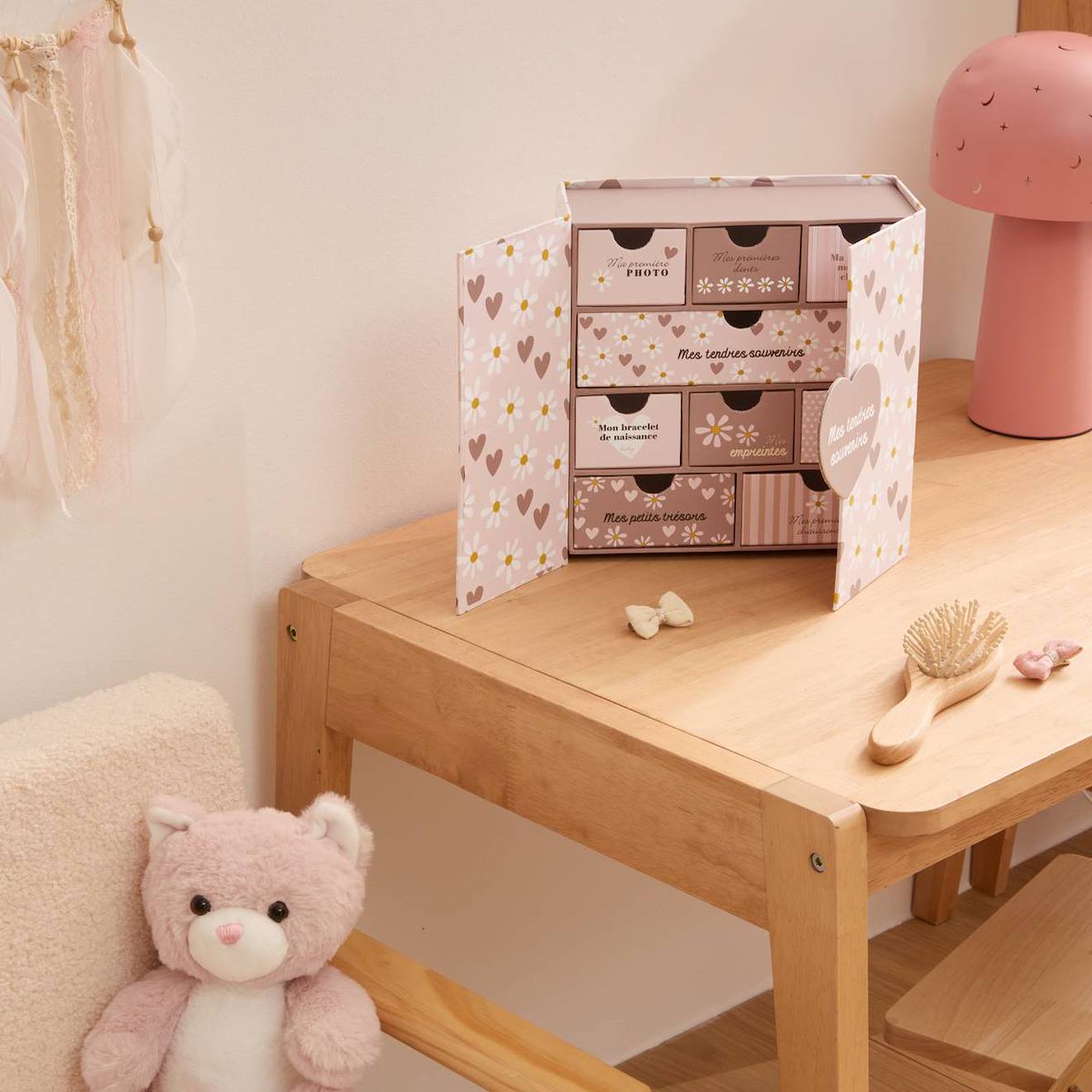 Coffret De Naissance Souvenirs 9 Tiroirs - Cilia Rose