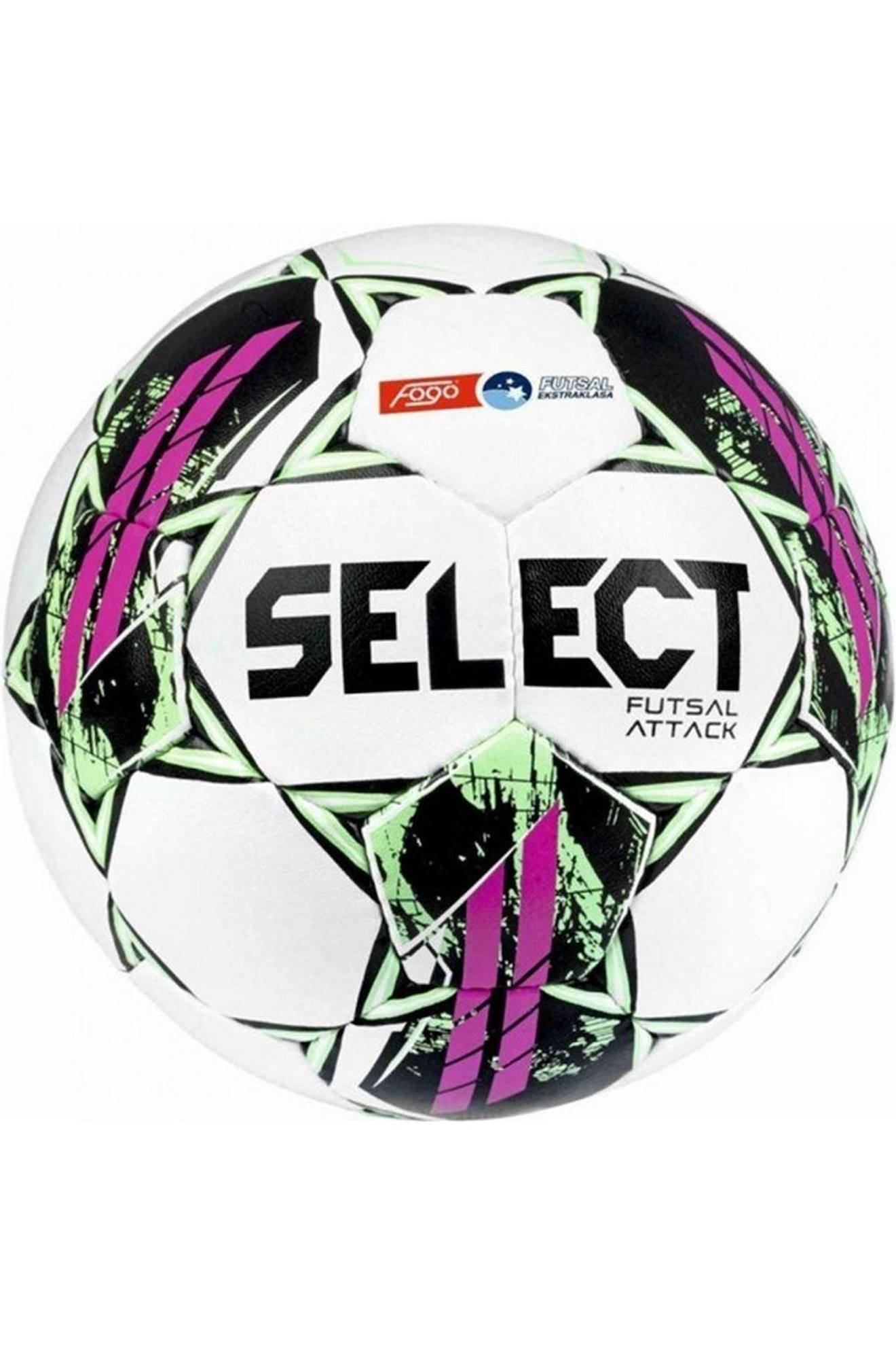 Ballon De Foot (taille Unique) Futsal Attack Fogo Ekstraklasa Blanc / Noir
