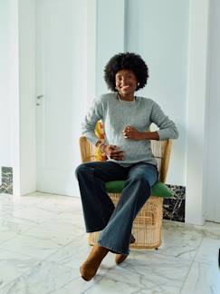 Vêtements de grossesse-Allaitement-Pull grossesse et allaitement maille ajourée