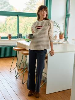 Haut Grossesse Viscose T-Shirt Maternité Allaitement Rayé
