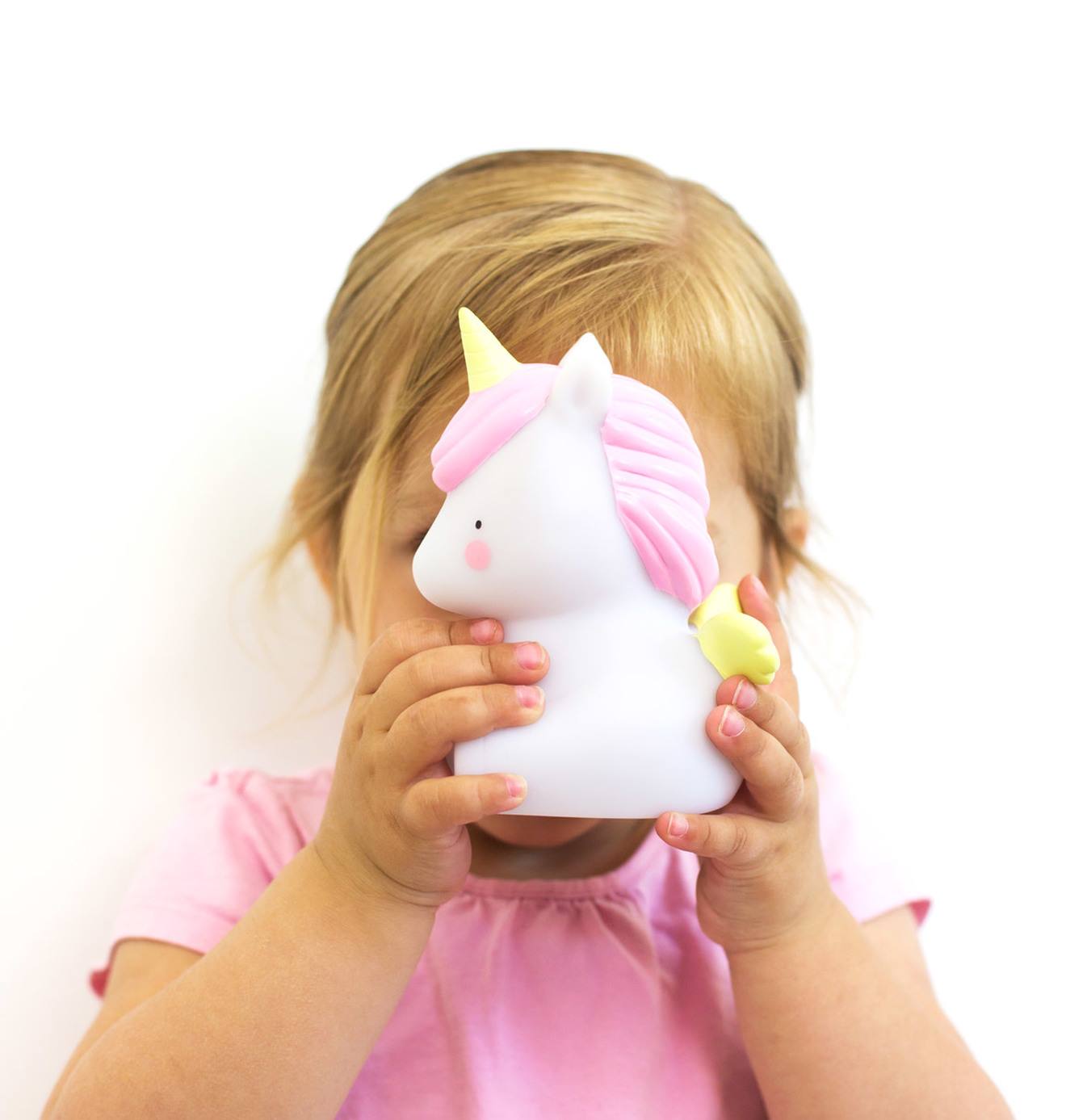 Petite veilleuse fille LITTLE LIGHTS LICORNE A Little Lovely Company blanc
