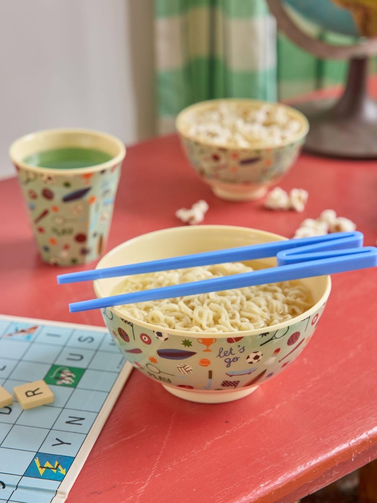 Bol moyen en mélamine SPORTS PRINT rice, 700 ml turquoise