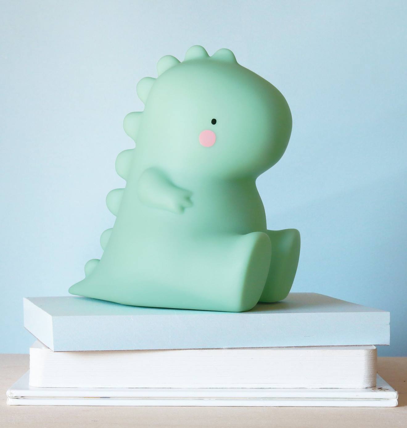 Petite veilleuse enfant LITTLE LIGHTS T-Rex A Little Lovely Company vert sauge