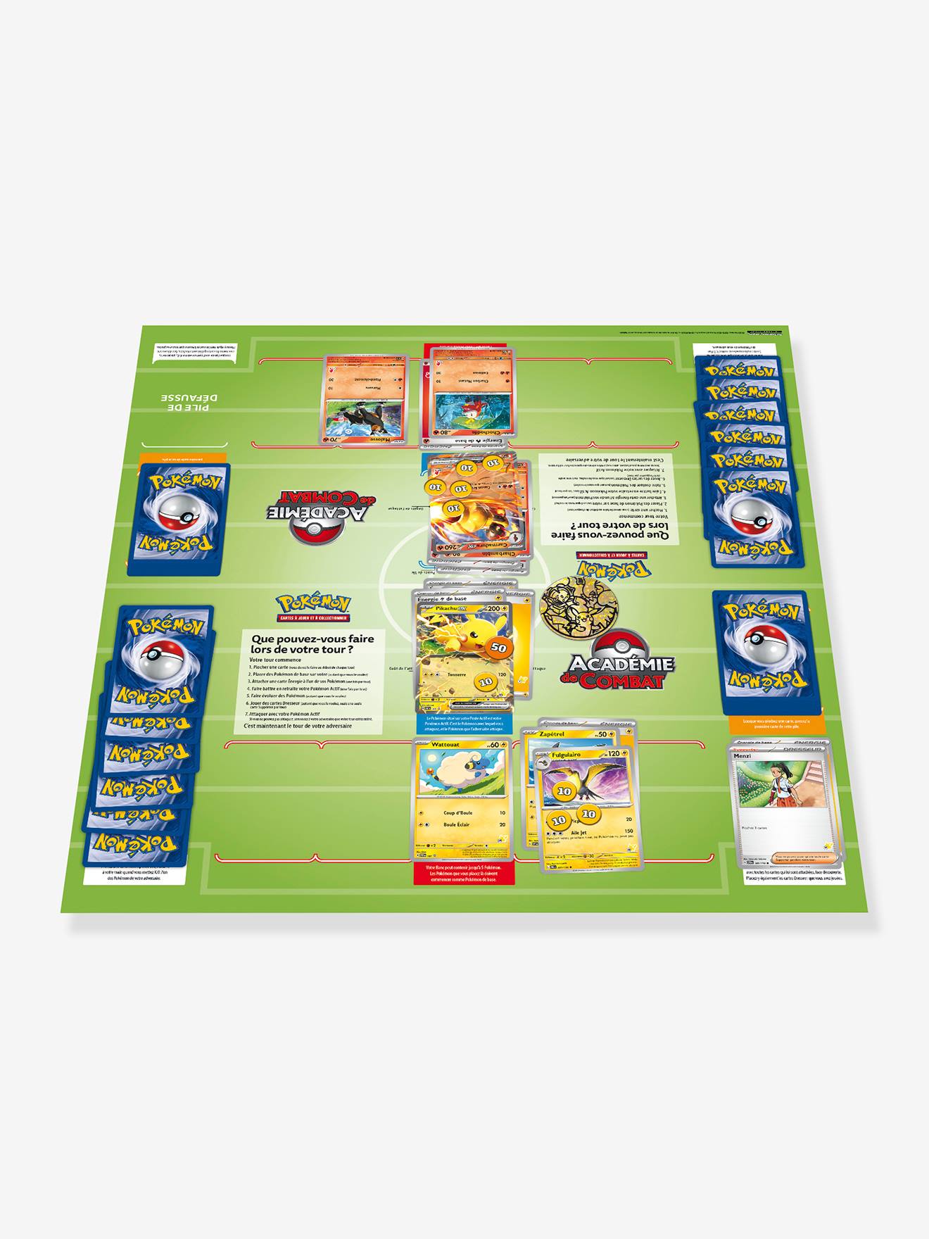 Pokémon JCC Académie De Combat - 3 Decks Complets (Pikachu-ex, Crimanzo-ex, Darkrai-ex) - Jeu De Cartes Stratégique Pour Débutants, 2 Joueurs, Plateau Et Jetons Inclus
