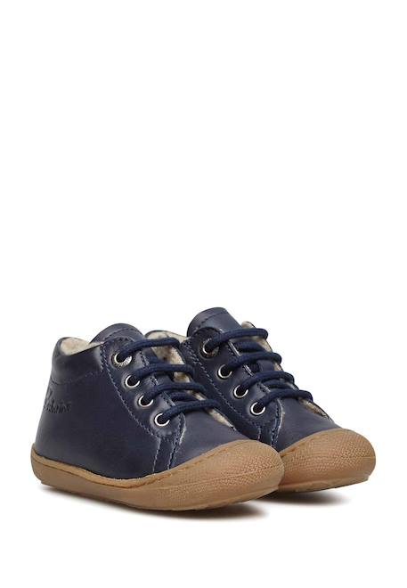 Chaussures premiers pas en cuir doublés en laine cocoon Anthracite-+Beige-+Bordeaux-+Cognac-+Marine-+Marron-+Rose clair-+Sage- 22 - vertbaudet enfant 