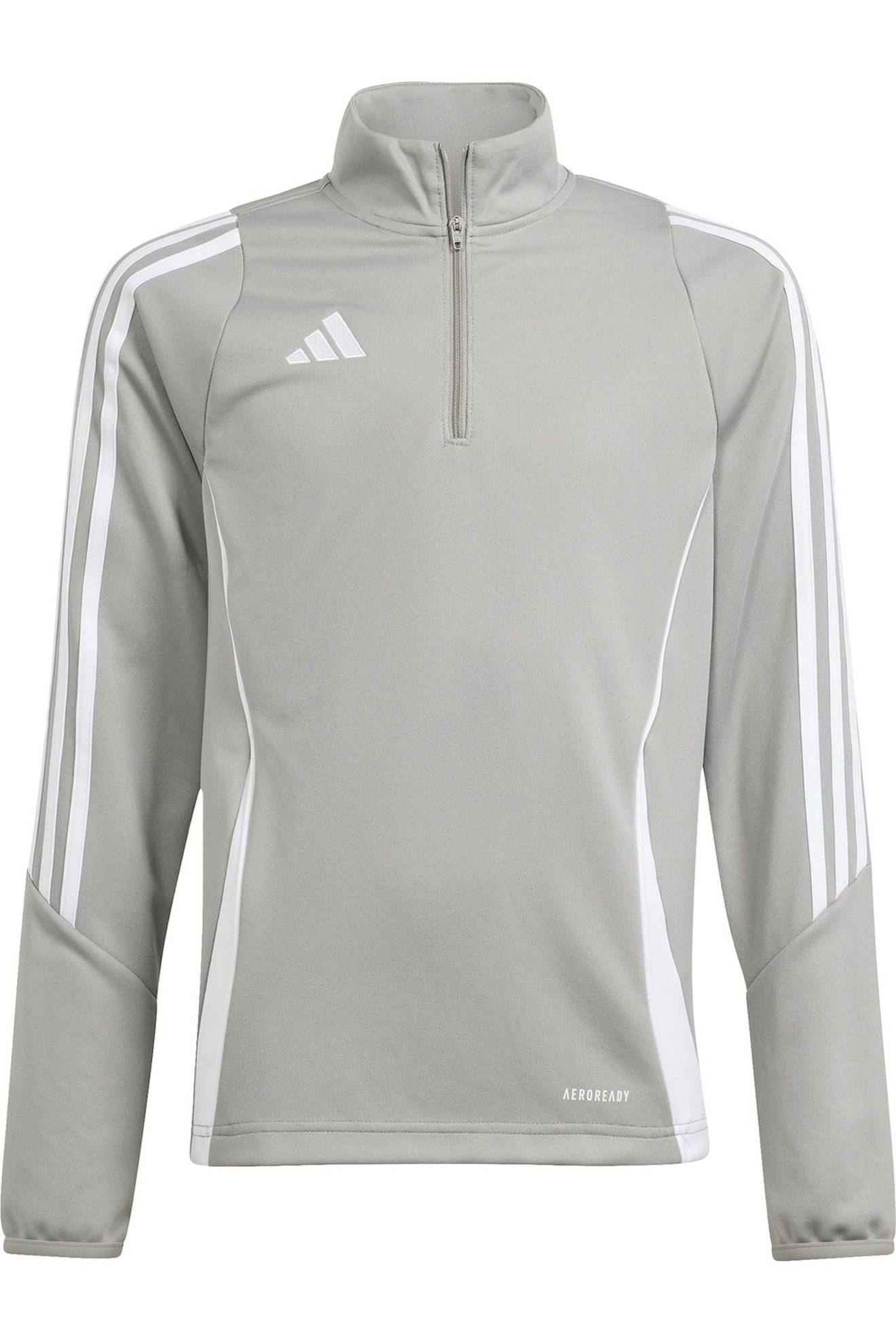 Sweat D’entraînement Enfant - 1/4 Zip - Tiro 24 Gris / Argenté