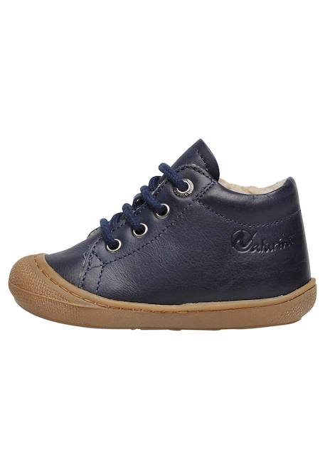 Chaussures premiers pas en cuir doublés en laine cocoon Anthracite-+Beige-+Bordeaux-+Cognac-+Marine-+Marron-+Rose clair-+Sage- 23 - vertbaudet enfant 