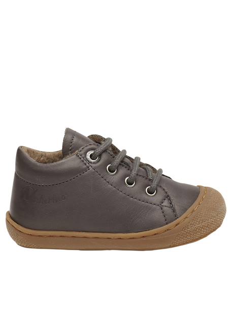 Chaussures premiers pas en cuir doublés en laine cocoon Anthracite-+Beige-+Bordeaux-+Cognac-+Marine-+Marron-+Rose clair-+Sage- 1 - vertbaudet enfant 