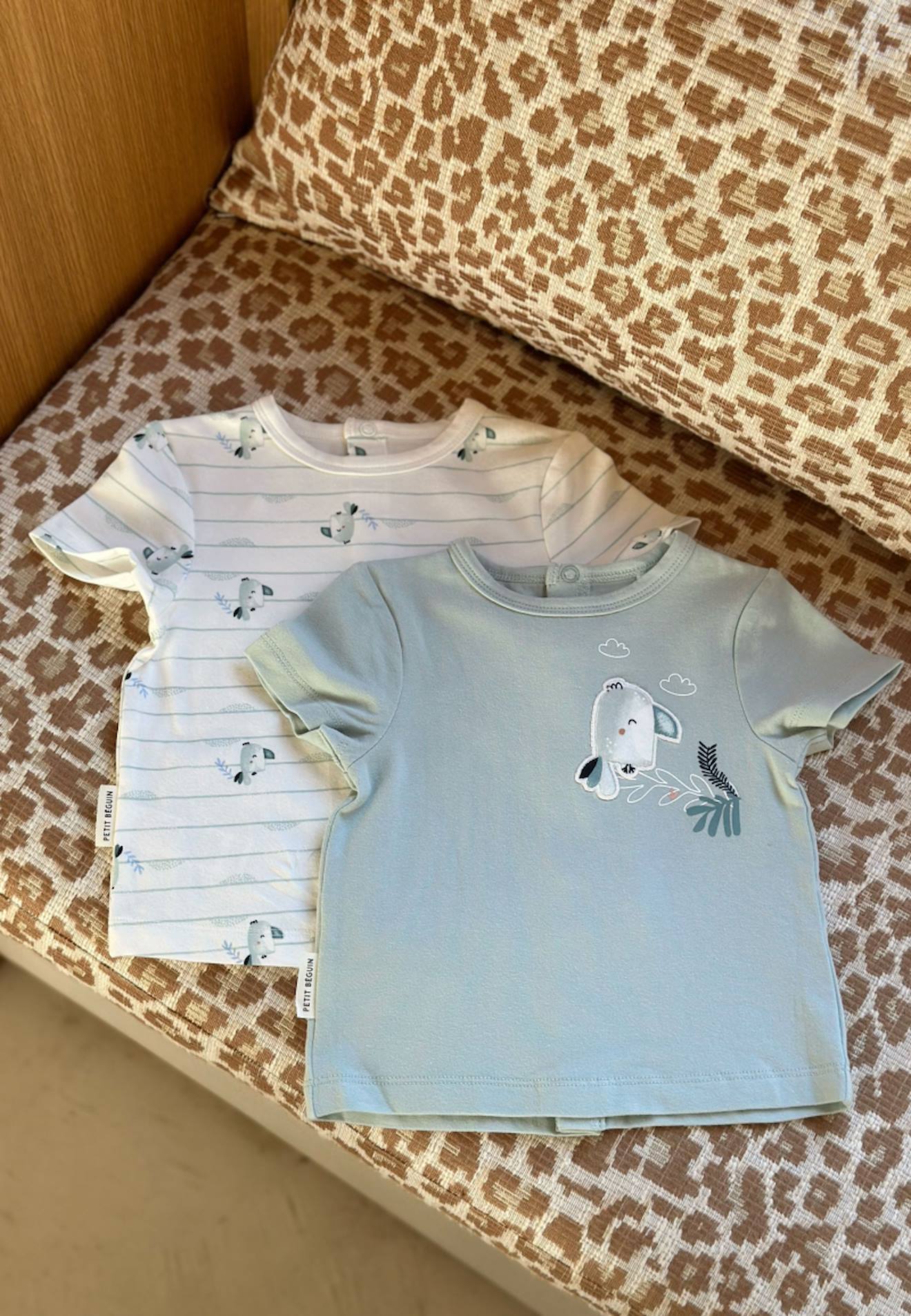 Lot De 2 T-shirts Bébé Manches Courtes Kimi Ecru