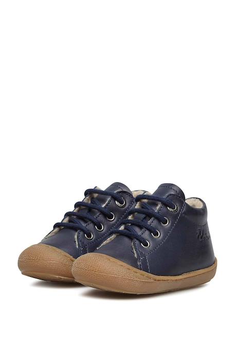 Chaussures premiers pas en cuir doublés en laine cocoon Anthracite-+Beige-+Bordeaux-+Cognac-+Marine-+Marron-+Rose clair-+Sage- 25 - vertbaudet enfant 