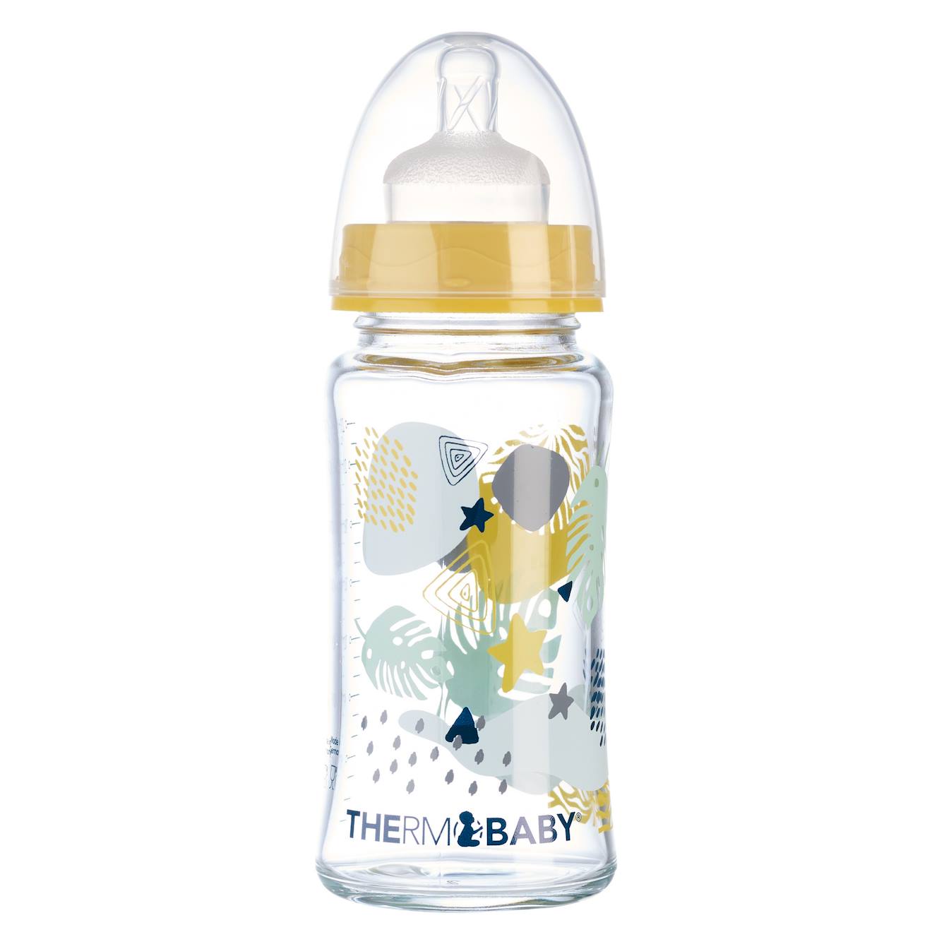 Biberon En Verre 230 Ml Système Anti-colique Débit Moyen Transparent (Thermobaby) - Couverture