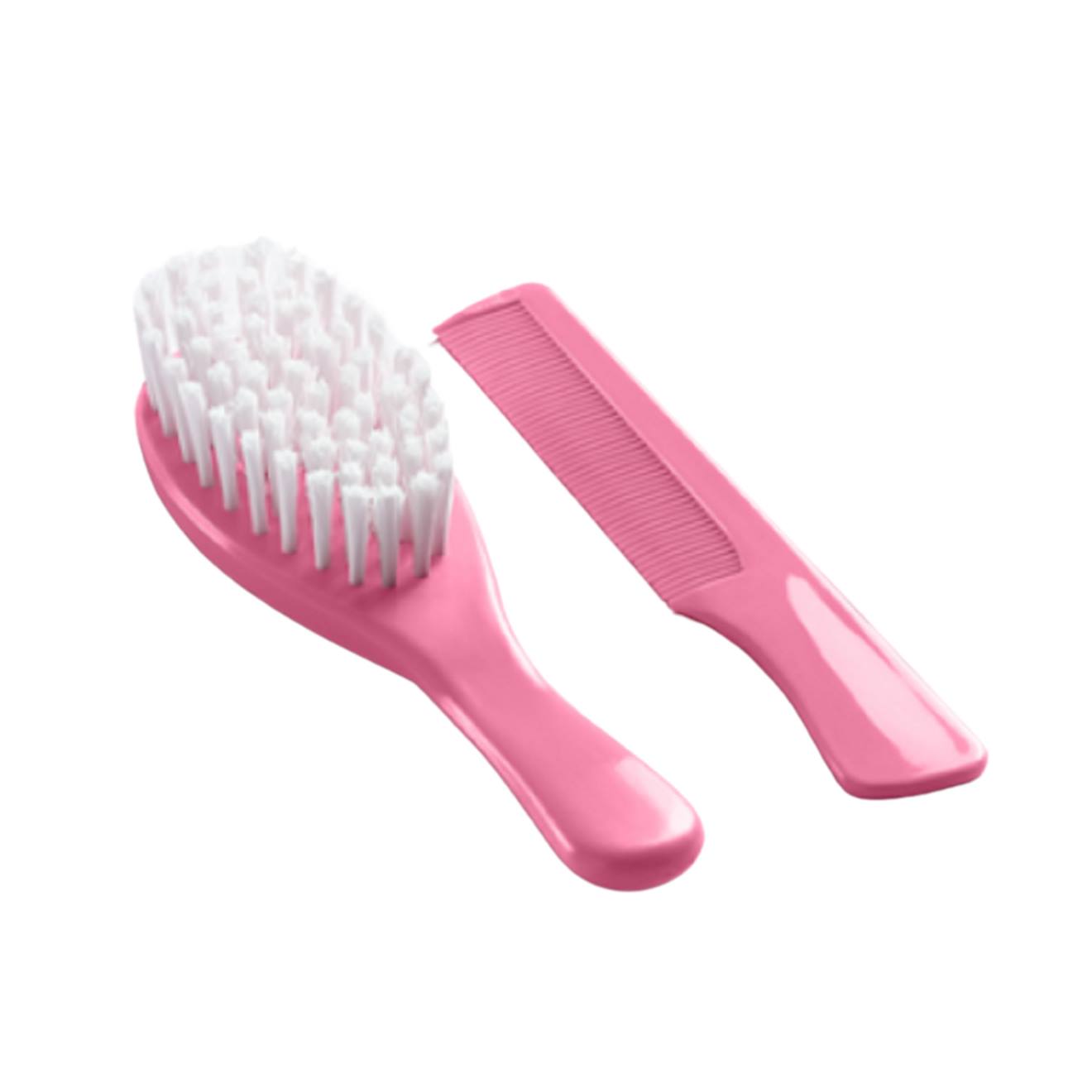 Brosse Et Peigne Rose Bonbon